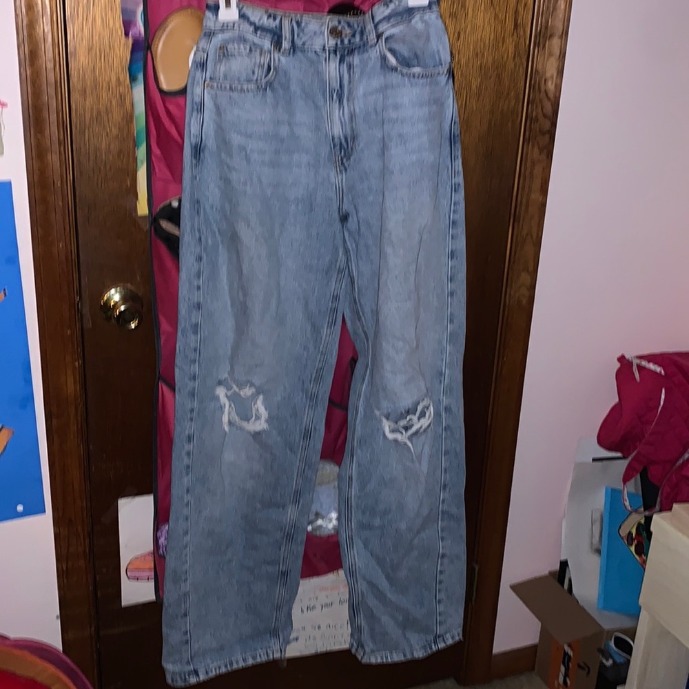 garage wide leg jeans